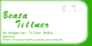 beata tillner business card